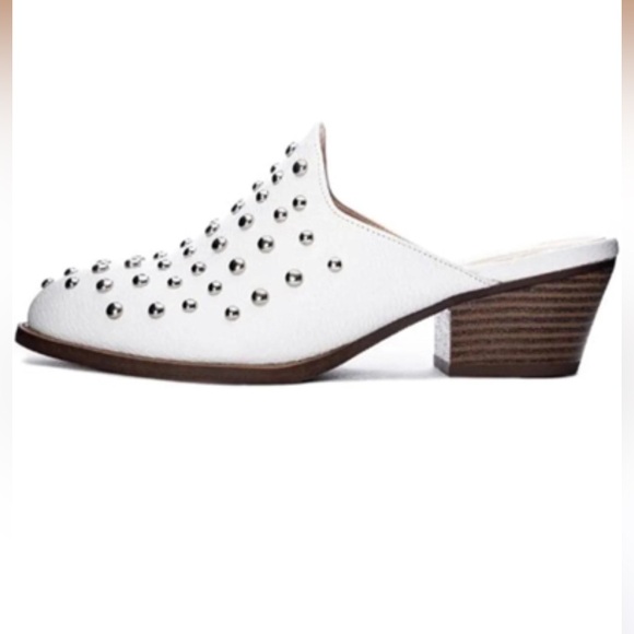 Chinese Laundry White Studded Mules - Picture 2 of 4